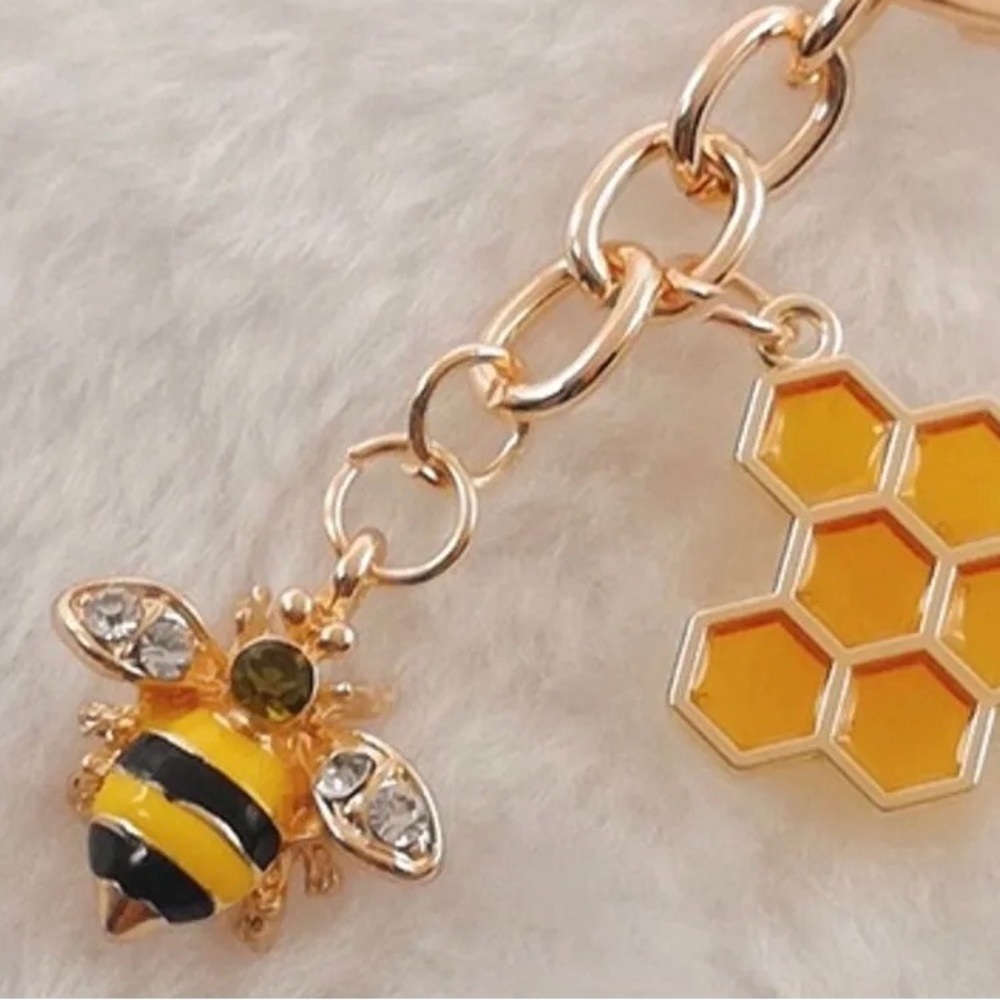 Honey Bee Key Chain Gold - Picture 2 of 4